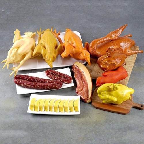 仿真食物烤鸭烧鸡白切鸡盐焗鸡腊肉肠模型家居橱窗挂件摄影道具
