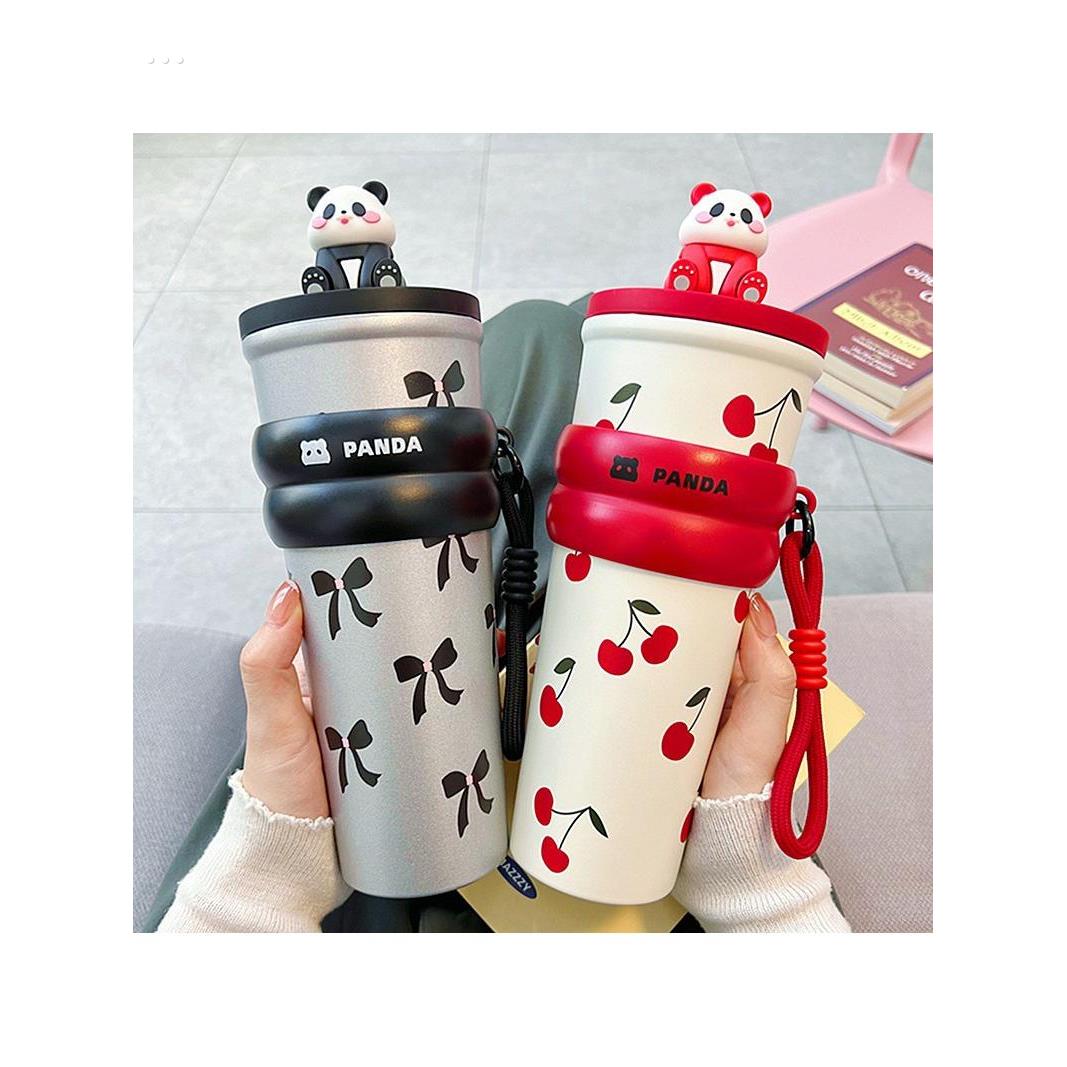 简约大容量带手柄巨无霸保温杯316双饮冰霸杯高颜值男女吸管水壶