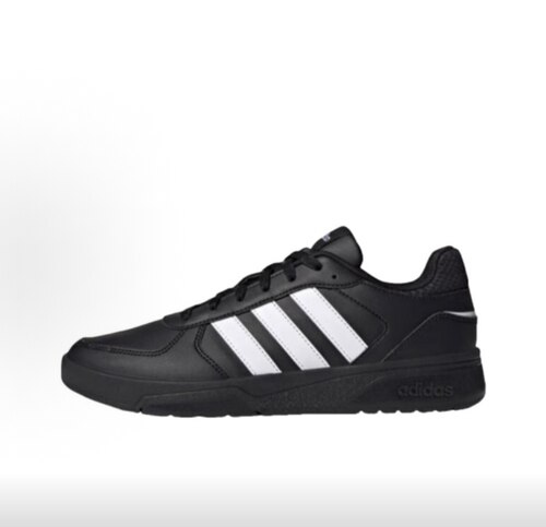 adidas COURTBEAT 篮球风场下休闲潮流时尚 低帮 板鞋  黑色