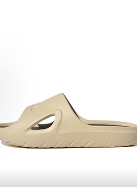adidas Adicane 舒适环保一字拖鞋  棕褐