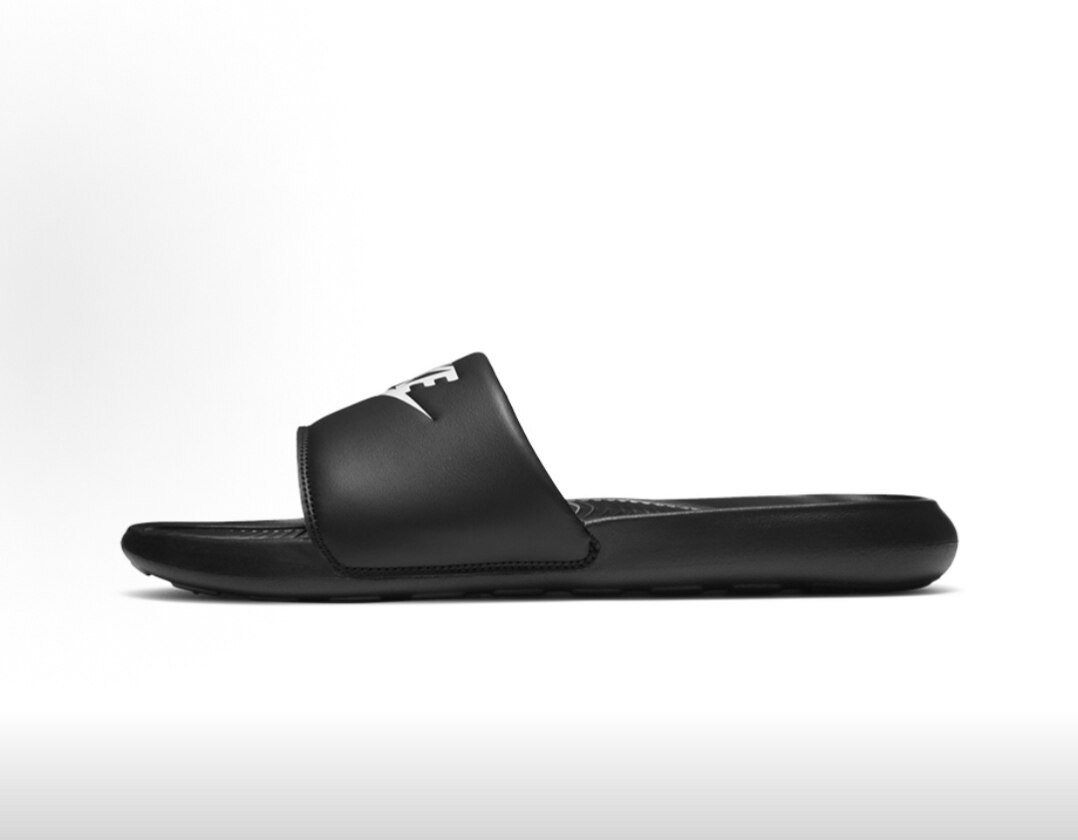 Nike Victori One 休闲户外 橡胶一字拖鞋 男款 黑白