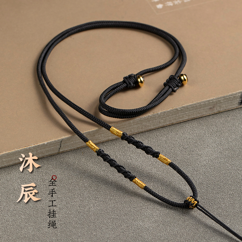 手工编织玉石男款简约翡翠可调节