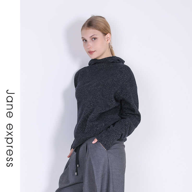 简表达羊毛纯色高领保暖打底衫