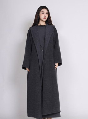 Jane express/简表达羊毛混纺女士V系知识分子风大衣外套DDY54001