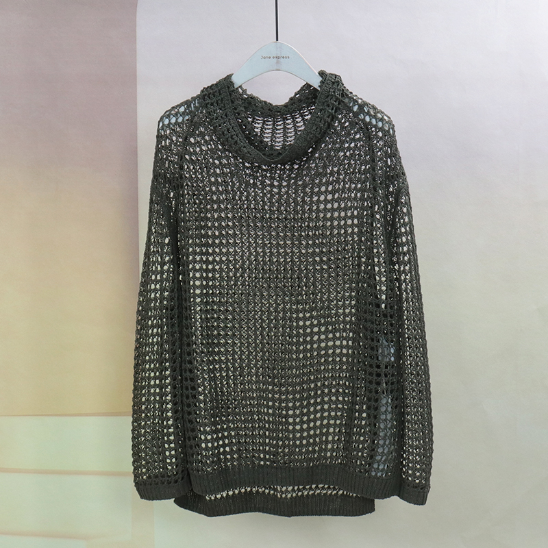 简表达镂空针织衫XMS51007