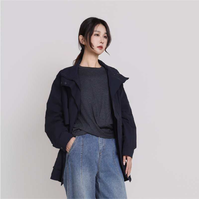 Jane express/简表达新品高定独立剪裁女士风衣百搭上衣CFY63001
