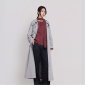 简表达独立剪裁女士大衣系带宽松版 Jane express 修外套CFY63002