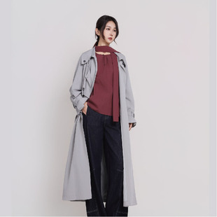 修外套CFY63002 简表达独立剪裁女士大衣系带宽松版 Jane express