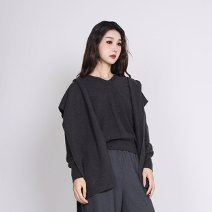 毛织披肩针织休闲慵懒气质DMS51009 简表达25冬新款 Jane express