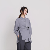 Jane 拼接上衣CCY61002 衬衣宽松修身 express 简表达女士通勤西装