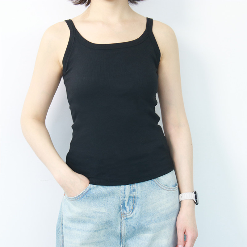 Jane express/简表达纯色吊带背心带胸垫美背遮副乳内搭XDD61001