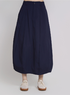 Jane express/简表达优雅廓形宽松修身女士花苞半身裙CBQ63001