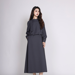 时尚 Jane 连衣裙修身 简表达25冬新款 优雅长裙DLY52001 express