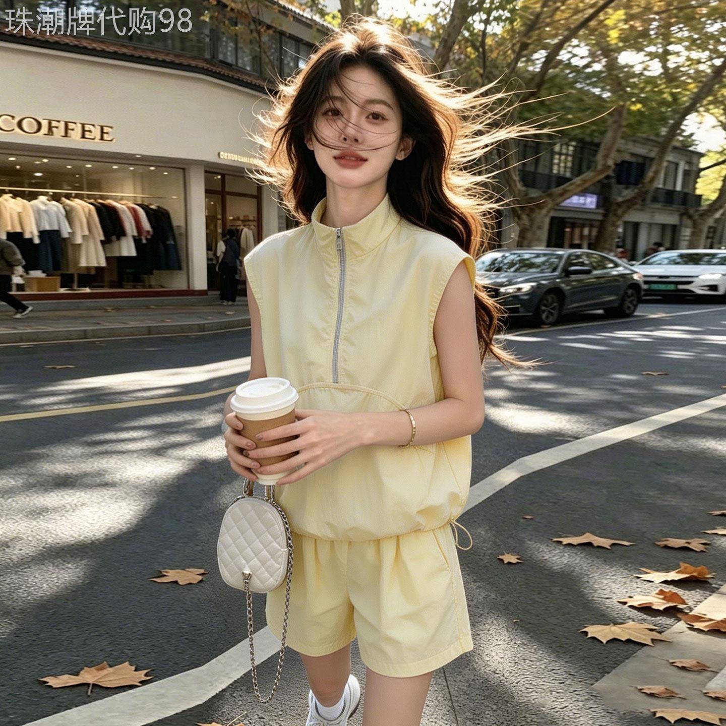 套装女夏2026新款时尚休闲工作服海边出游马甲短裤穿搭一整套两件
