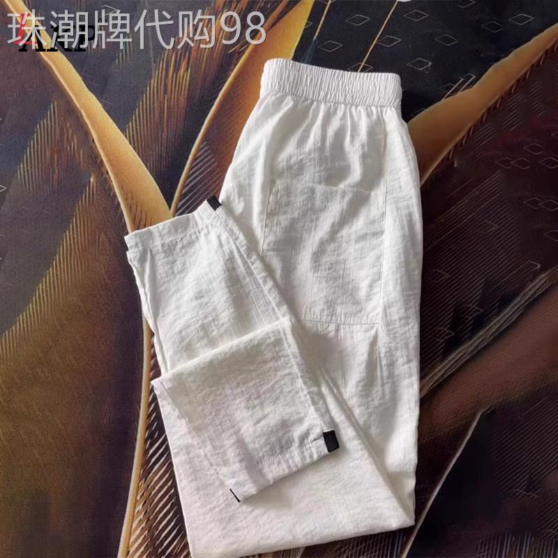 高端亚麻休闲裤男士2026新款夏季薄款男裤修身小脚棉麻长裤子男款