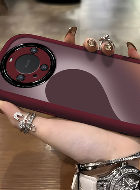 渐变爱心华为mate60pro手机壳mate50新款p60pro女款简约p50硅胶p40防摔nova12pro软壳11pro全包mate40保护套