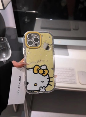 奶黄色镜面星星KT适用opporeno12pro手机壳reno12新款reno11pro女reno10可爱reno9/reno8pro全包a97保护套