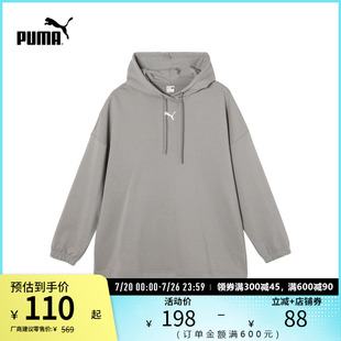 運動衛衣女寬松復古廓形休閑連帽長袖 624296puma官方奧萊 套頭衫