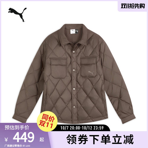 PUMA彪马男拒水衬衫式羽绒外套