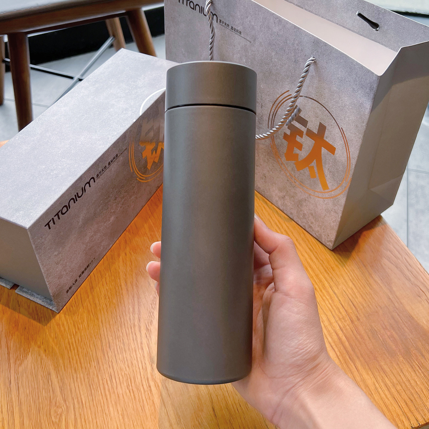内外纯钛商务保温杯可定制