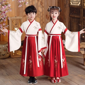 六一儿童演出服装弟子规明日之歌舞蹈表演服装幼儿三字经古装书童