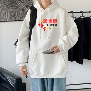 L2387P48延续 潮流元素潮趣文字字母印花常规款连帽卫衣男图片