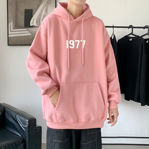 L6183P50春秋新款2023新品连帽卫衣50棉高货男士落肩宽松卫衣图片