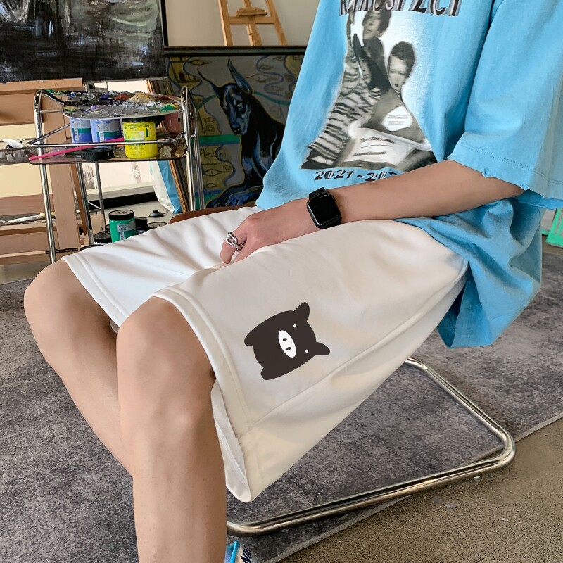 DD3680P28五分裤男夏短裤韩版潮流ins港风宽松短裤潮牌运动休闲图片