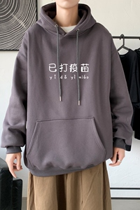 L2303P48秋装2021新款潮趣印花学生潮流男女情侣连帽卫衣图片