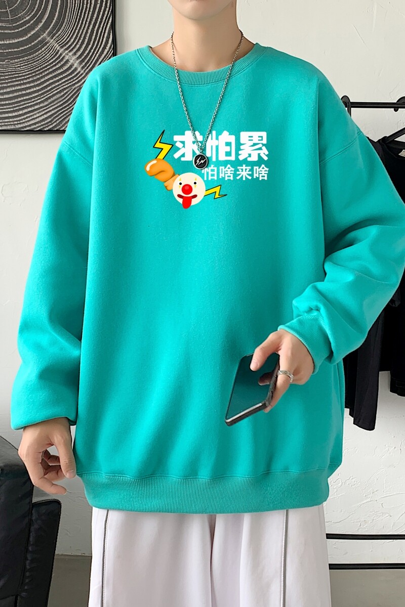 Y2386P38主推男圆领韩版运动外套ins港风青少年上衣21秋冬卫衣,男装卫衣,星座510A-6