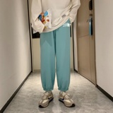 K2756P55秋冬季港风卫裤男宽松休闲裤子男秋季男女运动裤男，男装休闲裤，星座510A-6