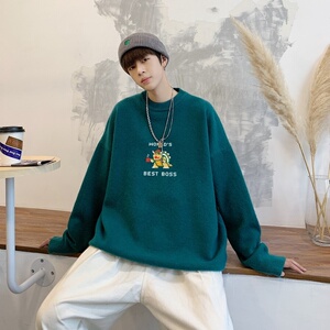MD2997P55毛衣男韩版潮流宽松bf慵懒圆领秋男士针织衫打底线衣服图片