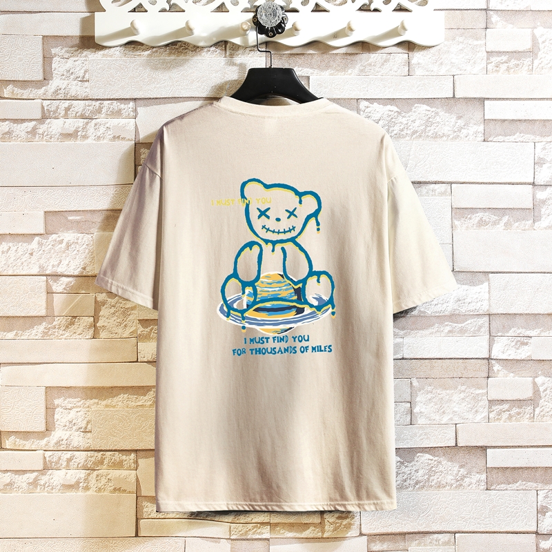 T1908P25砖墙挂拍港风日系休闲情侣潮大码风短袖T恤男，男装T恤，星座510A-6