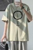 T1918P25港风室内新款半袖宽松圆领印花t恤情侣装潮牌男士夏季t恤，男装T恤，星座510A-6