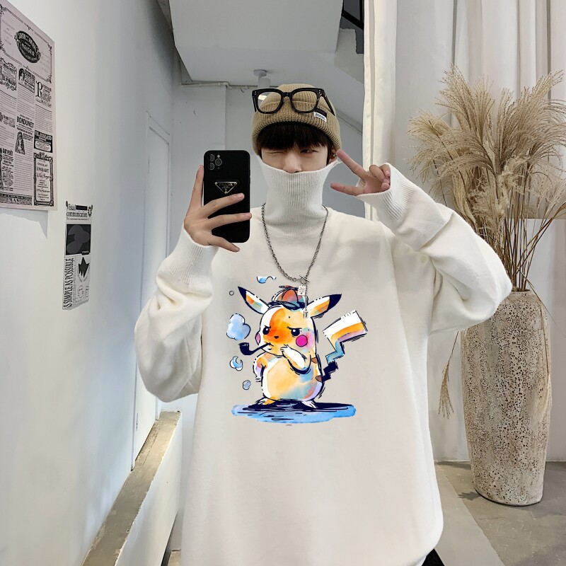 MG3020P65港风新款男生宽松长袖毛衣高领休闲线衣潮流休闲针织衫,男装针织衫/毛衣,星座510A-6
