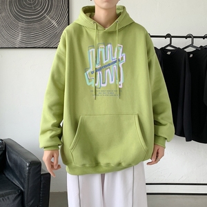 L2445P48延续 潮流元素潮趣文字字母印花常规款连帽卫衣男图片