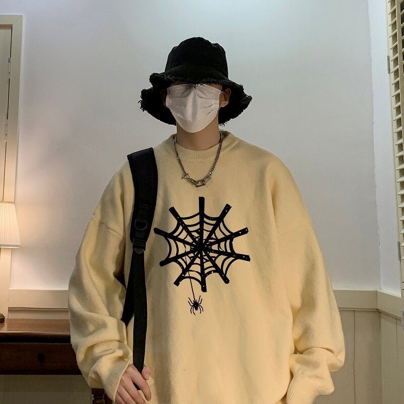 MD7330P45男生秋季宽松毛衣外套男士潮流休闲针织衫圆领毛衣上衣,男装针织衫/毛衣,星座510A-6