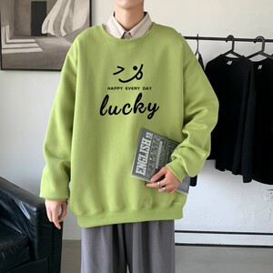 Y2297P38主推 2021秋季ins潮男士潮趣印花卫衣时尚圆领宽松上衣图片