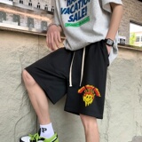 DD3679P28男夏短裤韩版潮流ins港风宽松短裤潮牌运动休闲五分裤，男装休闲裤，星座510A-6