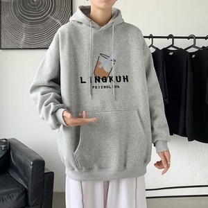 L2712春季新款卫衣男装宽松港风日系外套连帽衣服宽松卫衣