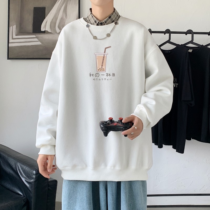 Y2420P38秋季男士bf宽松卫衣港风卫衣新款圆领韩版潮流衣服,男装卫衣,星座510A-6