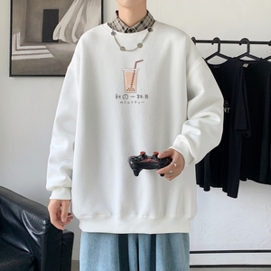 Y2420P38秋季男士bf宽松卫衣港风卫衣新款圆领韩版潮流衣服图片
