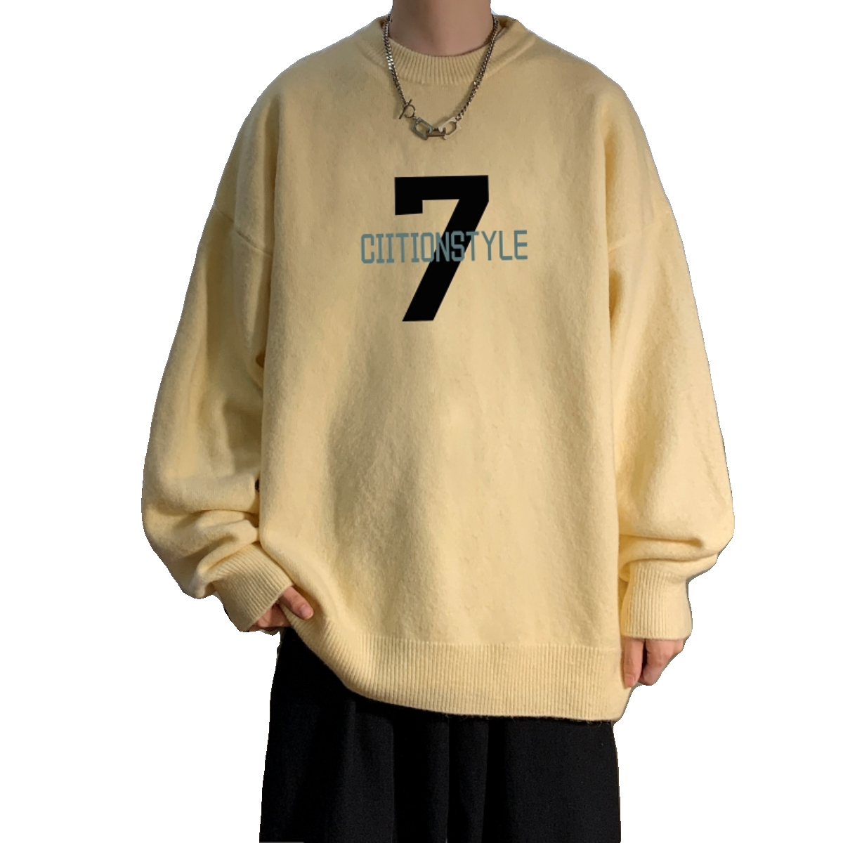 MD7326P45男生秋季宽松毛衣外套男士潮流休闲针织衫圆领毛衣上衣,男装针织衫/毛衣,星座510A-6