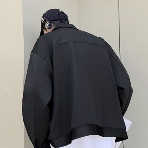 JK5398P85外套男秋冬季潮牌夹克chic宽松百搭上衣慵懒风青少年图片