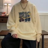 MD7360P45控68男生秋冬宽松毛衣外套男士潮流休闲针织衫圆领毛衣，男装针织衫/毛衣，星座510A-6