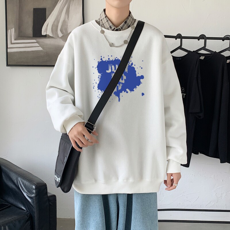 Y2456P38秋季男士bf宽松卫衣港风卫衣新款圆领韩版潮流衣服,男装卫衣,星座510A-6