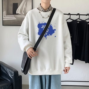 Y2456P38秋季男士bf宽松卫衣港风卫衣新款圆领韩版潮流衣服,蔻驰包和衣服搭配图片
