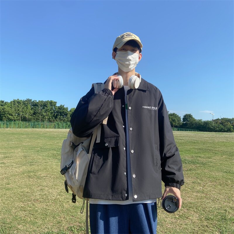 JK5229P95港风宽松夹克流行长袖外套流行男装休闲印花连帽夹克,男装夹克,星座510A-6