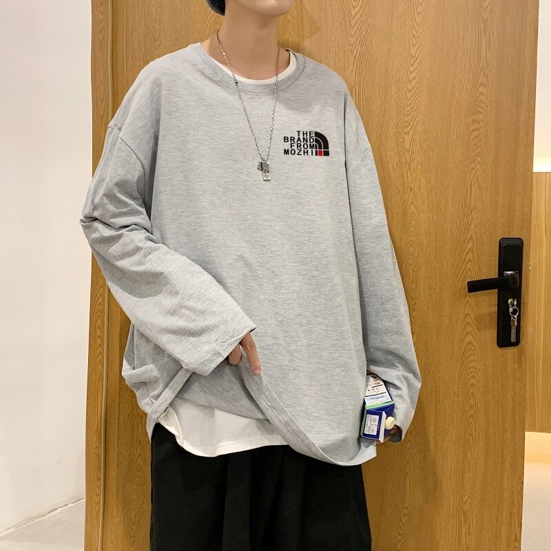 C2706P30秋款长袖t恤男青少年纯棉秋季打底衫新款秋装外穿秋衣,男装T恤,星座510A-6