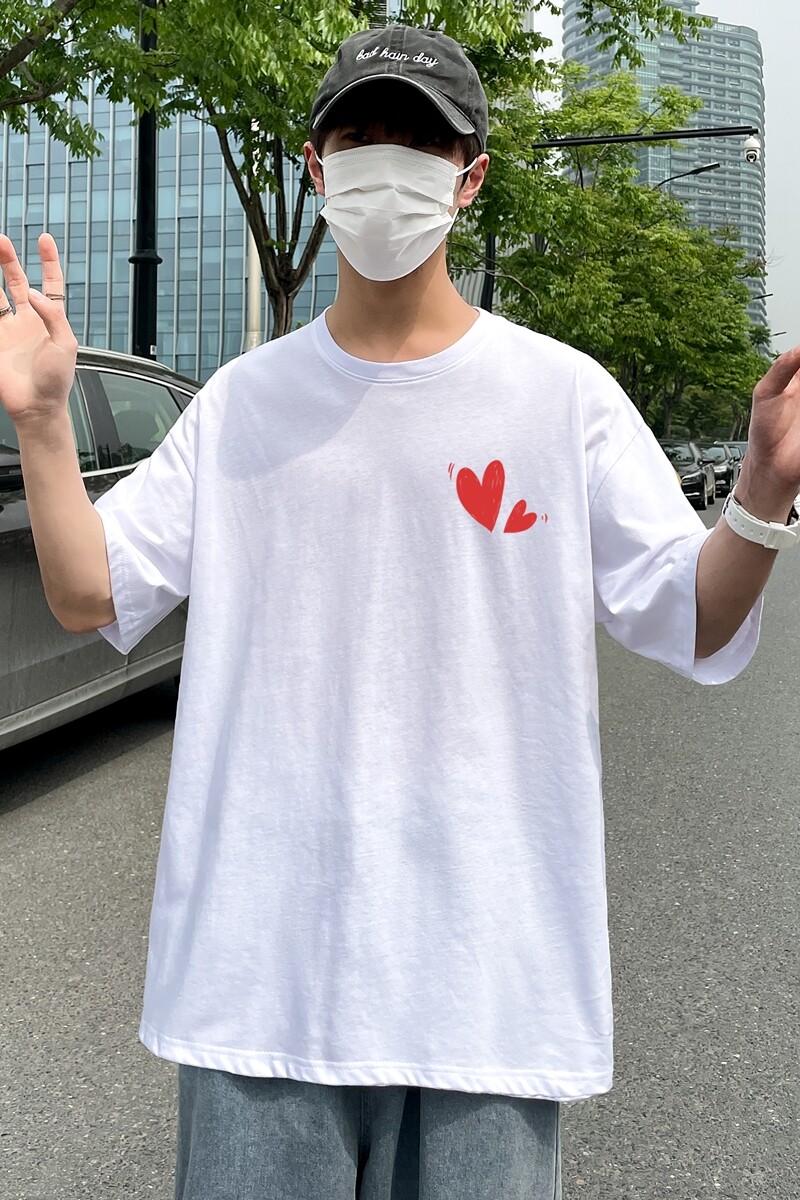 D2121P18港风外景21夏季新款潮流男士短袖T恤宽松半袖体恤衫,男装T恤,星座510A-6